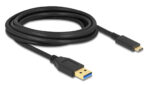 DELOCK καλώδιο USB-C σε USB 84006, 10Gbps, 3m, μαύρο
