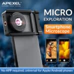 APEXEL φακός μικροσκόπιο APL-MS009 για smartphone κάμερα, 100x zoom, LED - Image 2