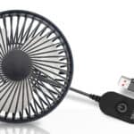 BRUNO ανεμιστήρας αυτοκινήτου BRN-0284, 5" ιντσών, με περιστροφή 360°, 2 ταχύτητες και καλώδιο USB