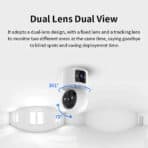 VSTARCAM smart κάμερα CB90DR, 2MP, dual lens, WiFi, PTZ, SD, 5200mAh backup battery - Image 2