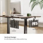 BRATECK cable management γραφείου CC11-20-1, μεταλλικό, 384x63x307mm, μαύρο - Image 2