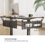 BRATECK cable management γραφείου CC11-20-2, μεταλλικό, 768x63x307mm, μαύρο - Image 2