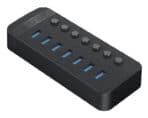 ORICO USB hub CT2U3-7AB με διακόπτες, 7x θυρών, USB 3.0, 5Gbps, USB σύνδεση, μαύρο