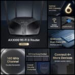 MERCUSYS router MR80X, Wi-Fi 6, 3Gbps AX3000, Dual Band - Image 2