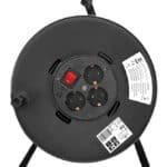 POWERTECH μπαλαντέζα με βάση PT-917, 3x schuko, 16A, 50m, μαύρη