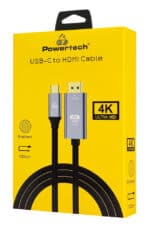POWERTECH καλώδιο USB-C σε HDMI PTR-0171, 4K/60Hz, 10.2 Gbps, 1m, μαύρο - Image 2