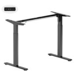 BRATECK σκελετός ηλεκτρικού γραφείου S22-22D, 1020~1400x600x700~1150mm, μαύρο