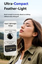 UPTECH ασύρματα μικρόφωνα UPW-M9MAX με θήκη φόρτισης, USB-C, 2.4GHz, μαύρο - Image 2