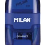 MILAN ξύστρα μολυβιών με κάδο & γόμα 1204703116, μπλε