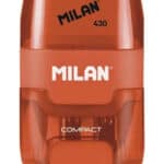 MILAN ξύστρα μολυβιών με κάδο & γόμα 1204703116, πορτοκαλί