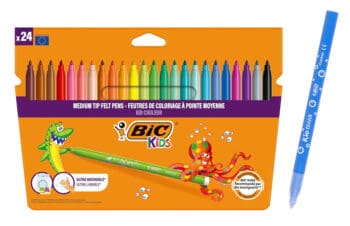 BIC σετ χρωματιστών μαρκαδόρων Kid Couleur, ultra washable, 24τμχ