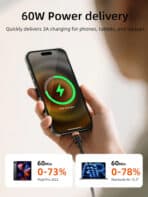 CABLETIME καλώδιο USB-C CT-CM60, 60W, 480Mbps, 1m, μαύρο - Image 2