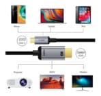 CABLETIME καλώδιο USB-C σε HDMI CT-PU31-CMHD3, 4K/30Hz, 1m, μαύρο - Image 2
