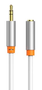 CABLETIME καλώδιο προέκτασης ήχου 3.5mm CT-AV311-P12G, gold plated, 1m, λευκό - Image 2