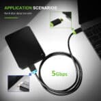 CABLETIME καλώδιο USB-C σε micro Β USB CT-U33-CMMCBG, 5Gbps, 1m, μαύρο - Image 2