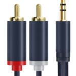 CABLETIME καλώδιο ήχου 3.5mm σε 2x RCA CT-AV303-H12G, 15m, μπλε