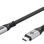 GOOBAY καλώδιο USB-C 74776, USB4, 240W, 80Gbps, 16K/60Hz, 1.5m, μαύρο