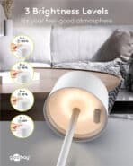GOOBAY επιτραπέζιο φωτιστικό 77676, 3000K, dimmable, επαναφορτιζόμενο, λευκό - Image 2