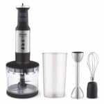 BRUNO ραβδομπλέντερ BRN-0250, 1700W Σετ 3 σε 1, ρυθμιζόμενη ταχύτητα, 4 λεπίδες, inox-μαύρο