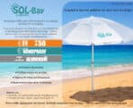 BRUNO ομπρέλα παραλίας αλουμινίου SOL-BAY BRN-0286, 2 μέτρων, ασημένια επίστρωση με UV προστασία UPF 50+, αντιανεμικός σκελετός Fiberglass, ρυθμιζόμενο ύψος & κλίση, φορητή με θήκη μεταφοράς - Image 2