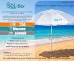 BRUNO ομπρέλα παραλίας αλουμινίου SOL-BAY BRN-0287, 2.2 μέτρων, ασημένια επίστρωση με UV προστασία UPF 50+, αντιανεμικός σκελετός Fiberglass, ρυθμιζόμενο ύψος & κλίση, φορητή με θήκη μεταφοράς - Image 2