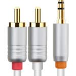 CABLETIME καλώδιο ήχου 3.5mm σε 2x RCA CT-AV314-P12G, 3m, λευκό