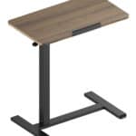 BRATECK γραφείο FMT02-10 με ρυθμιζόμενο ύψος & κλίση, ροδάκια, 700x415x740~1180mm, μαύρο/καφέ