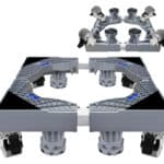 HOME USE βάση λευκών συσκευών HUH-0265 με ρόδες, ρυθμιζόμενη 42-66cm, έως 250kg, γκρι