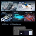 ONERUGGED tablet T1, 8.68", 8/128GB, 4G, 8000mAh, IP68/MIL-STD 810H/Atex Zone 2, μαύρο - Image 2