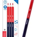 MP ξυλομπογιά με διπλή μύτη PE305, 5mm μύτη, εξάγωνο, μπλε/κόκκινο, 3τμχ