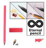 MP eternal μολύβι PE560 με γόμα & 2x ανταλλακτικές μύτες, ροζ - Image 2