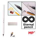MP eternal μολύβι PE560 με γόμα & 2x ανταλλακτικές μύτες, λευκό - Image 2