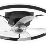 POWERTECH ανεμιστήρας οροφής PT-1560 με LED φως, 45W, Φ50x20cm, μαύρος