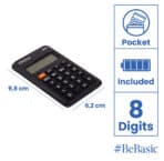 BEBASIC αριθμομηχανή τσέπης S059, μπαταρίας, 8 ψηφία, μαύρη - Image 2