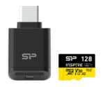 SILICON POWER κάρτα μνήμης microSDXC Inspire με card reader, 128GB, C10 UHS-I U3 V30 A2