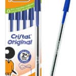 BIC στυλό διαρκείας ballpoint Cristal Original, 1mm μύτη, μπλε, 5τμχ