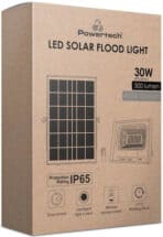 Powertech Στεγανός Ηλιακός Προβολέας LED 30W Φυσικό Λευκό 4000K με Φωτοκύτταρο και Τηλεχειριστήριο IP65 - Image 2