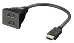 GOOBAY HDMI splitter 68784, 1x input/2x output, 1080p, μαύρο