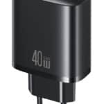 USAMS φορτιστής τοίχου CC330, 2x USB & 2x USB-C, 40W, GaN, μαύρος