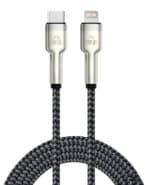 POWERTECH καλώδιο Lightning σε USB-C PTR-0200, PD 27W, 480Mbps, 1m, μαύρο/γκρι