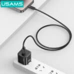 USAMS καλώδιο Lightning σε USB SJ778, 2.4A, 480Mbps, 1m, μαύρο - Image 2