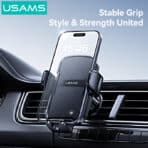 USAMS βάση smartphone αυτοκινήτου ZJ085 για αεραγωγούς, μαύρη - Image 2