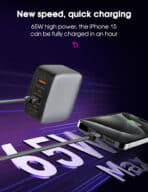 LDNIO καλώδιο USB-C iP-441c, 65W, 480Mbps, 1m, γκρι - Image 2