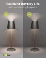 GOOBAY επιτραπέζιο φωτιστικό 77673, 3000K, dimmable, επαναφορτιζόμενο, μαύρο - Image 2