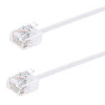 POWERTECH καλώδιο δικτύου CAB-N467, Cat 6A U/UTP, ultra slim, copper, 500MHz, 0.15m, λευκό