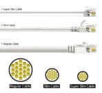 POWERTECH καλώδιο δικτύου CAB-N474, Cat 6A U/UTP, ultra slim, copper, 500MHz, 5m, λευκό - Image 2