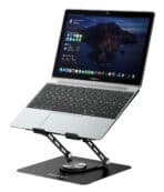 POWERTECH βάση & ψύξη laptop PT-1630 έως 17", 110mm LED fan, μεταλλική, μαύρη - Image 2