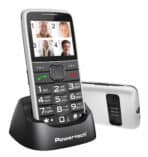 POWERTECH κινητό τηλέφωνο Sentry Eco V2, dual SIM, πλήκτρο SOS, λευκό