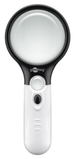 GOOBAY μεγεθυντικός φακός χειρός 41255 με φωτισμό LED, 1.75x & 12.25x