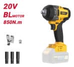 DELI κρουστικό μπουλονόκλειδο μπαταρίας DC234Z, Brushless, 20V, 850N.m, 1/2"